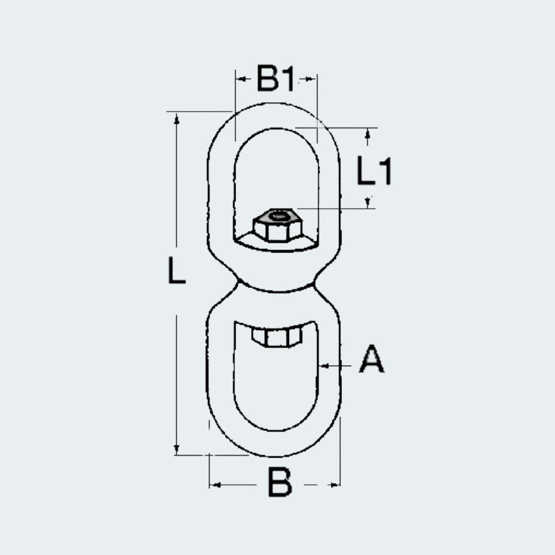 AISI316 Double-eye Swivel