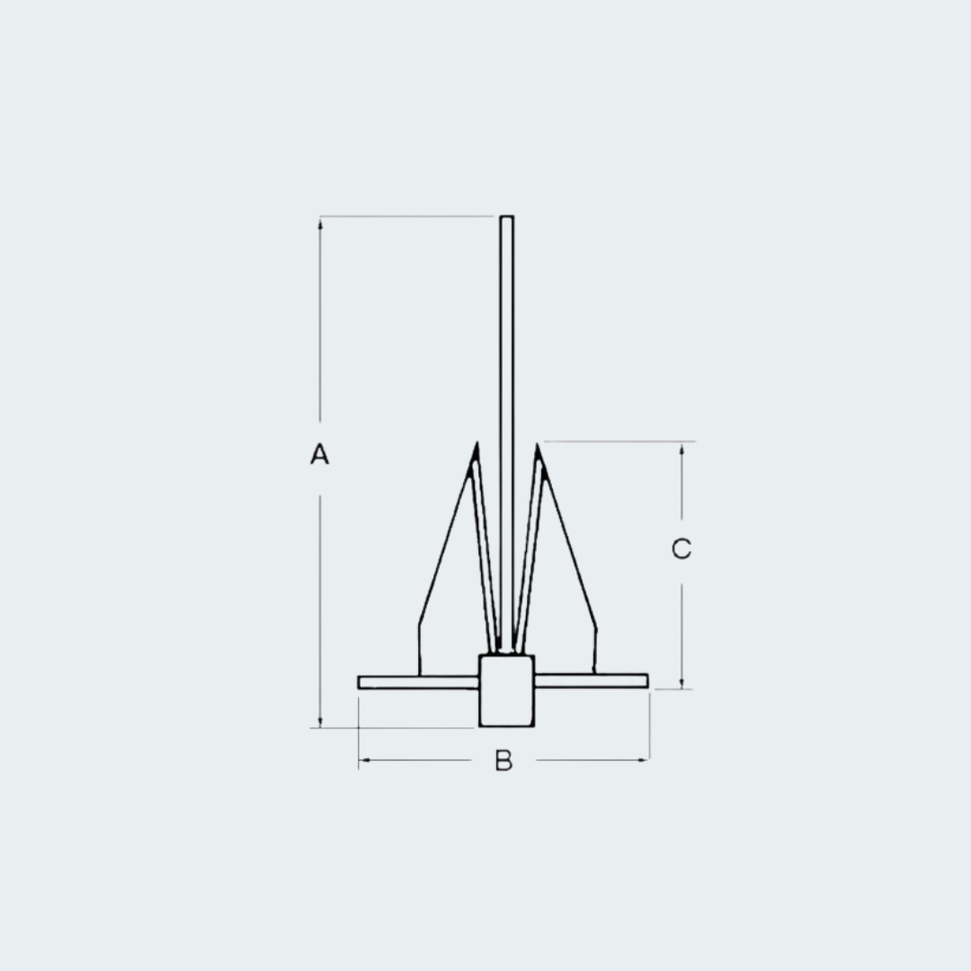 DANFORTH Type Galvanized Anchor