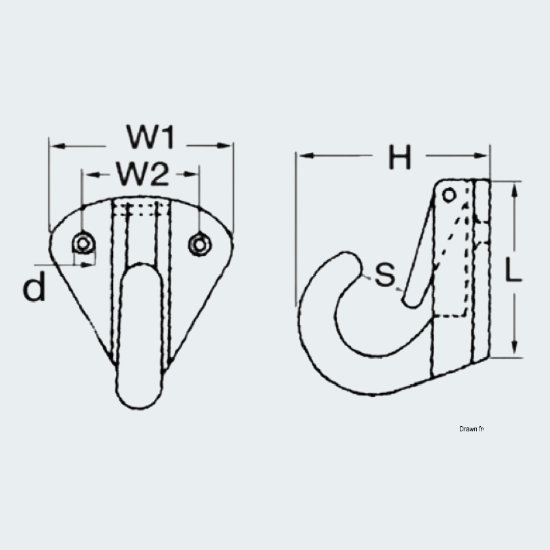 AISI 316 Plate With Snap-shackle