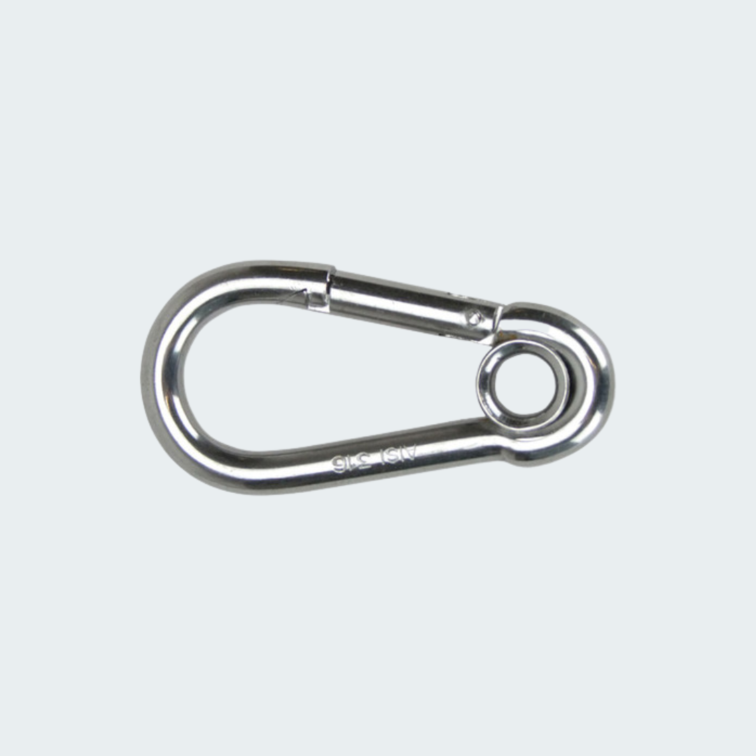 Carabiner Hooks Mirror Polished AISI 316 Stainless Steel