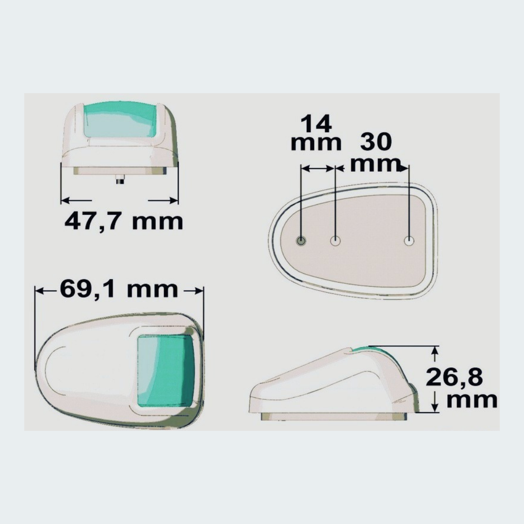 Orions White/112.5° Green Navigation Light