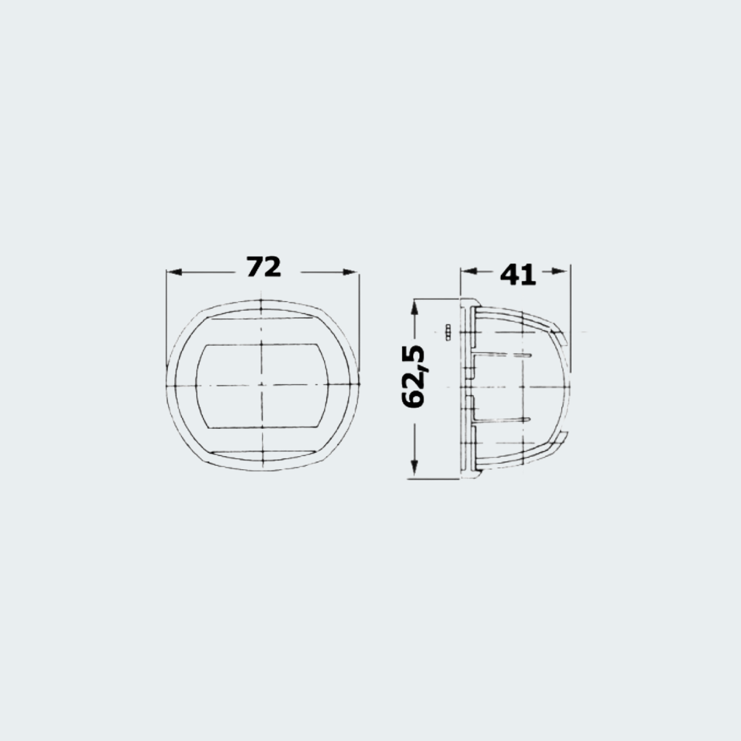 Compact 12 AISI 316/White 225° Bow Navigation Light