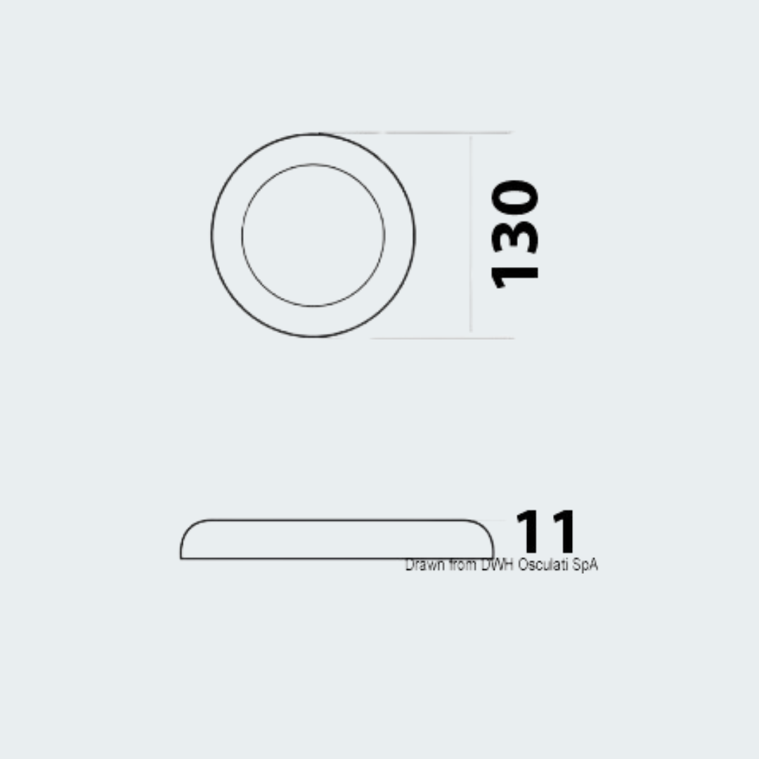Ultra-flat LED Light Chromed