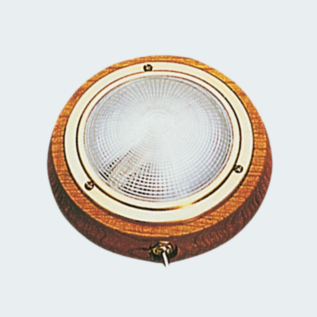Light Fixture Polished Brass/Teak