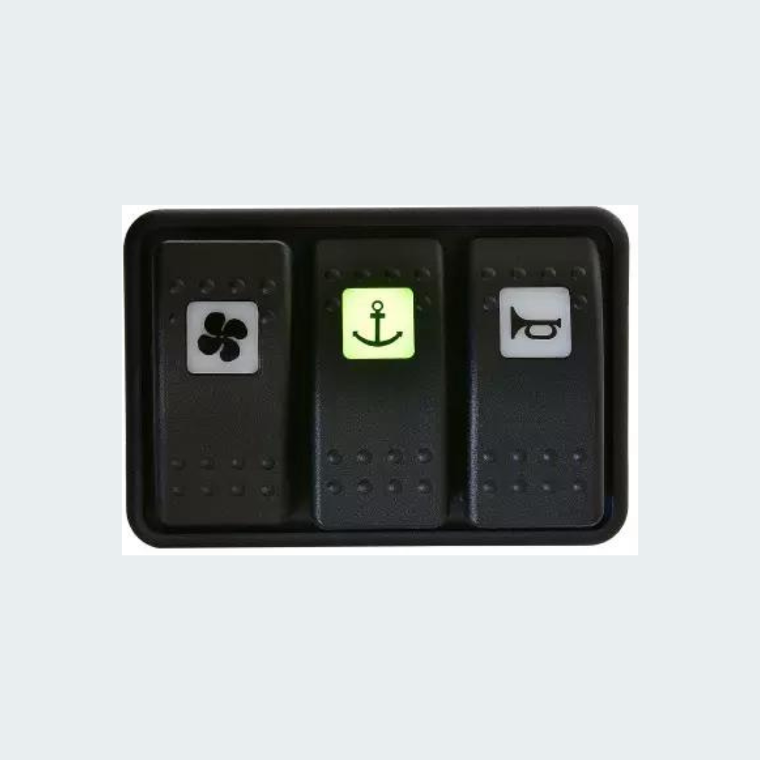 Toggles With Lighted Symbols Black