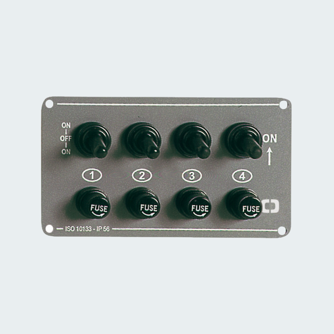 Electric Control Panel 4 Switches Horizontal
