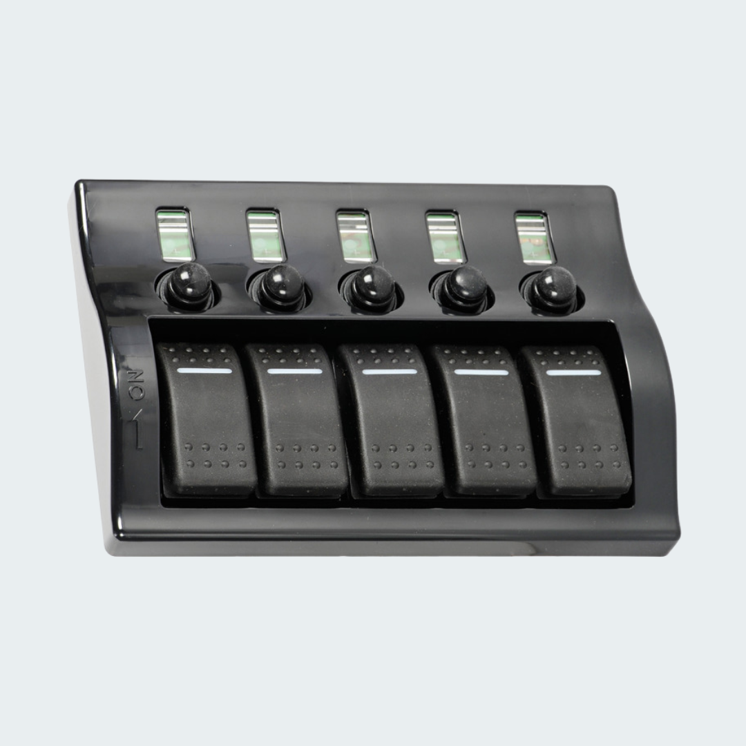 Electric Control Panel With 5 Flush Rocker Switches