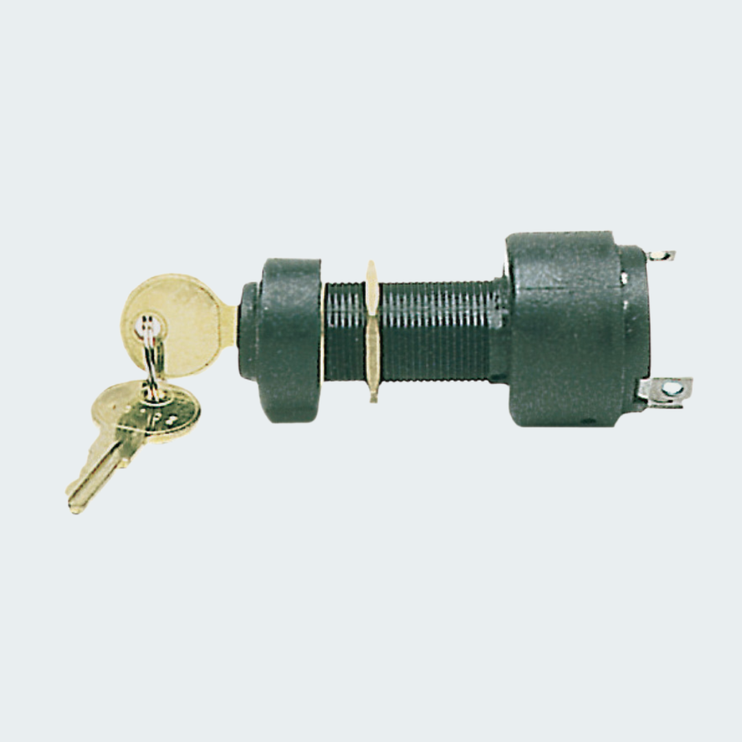 Watertight Ignition Key 3 Positions Black Nylon