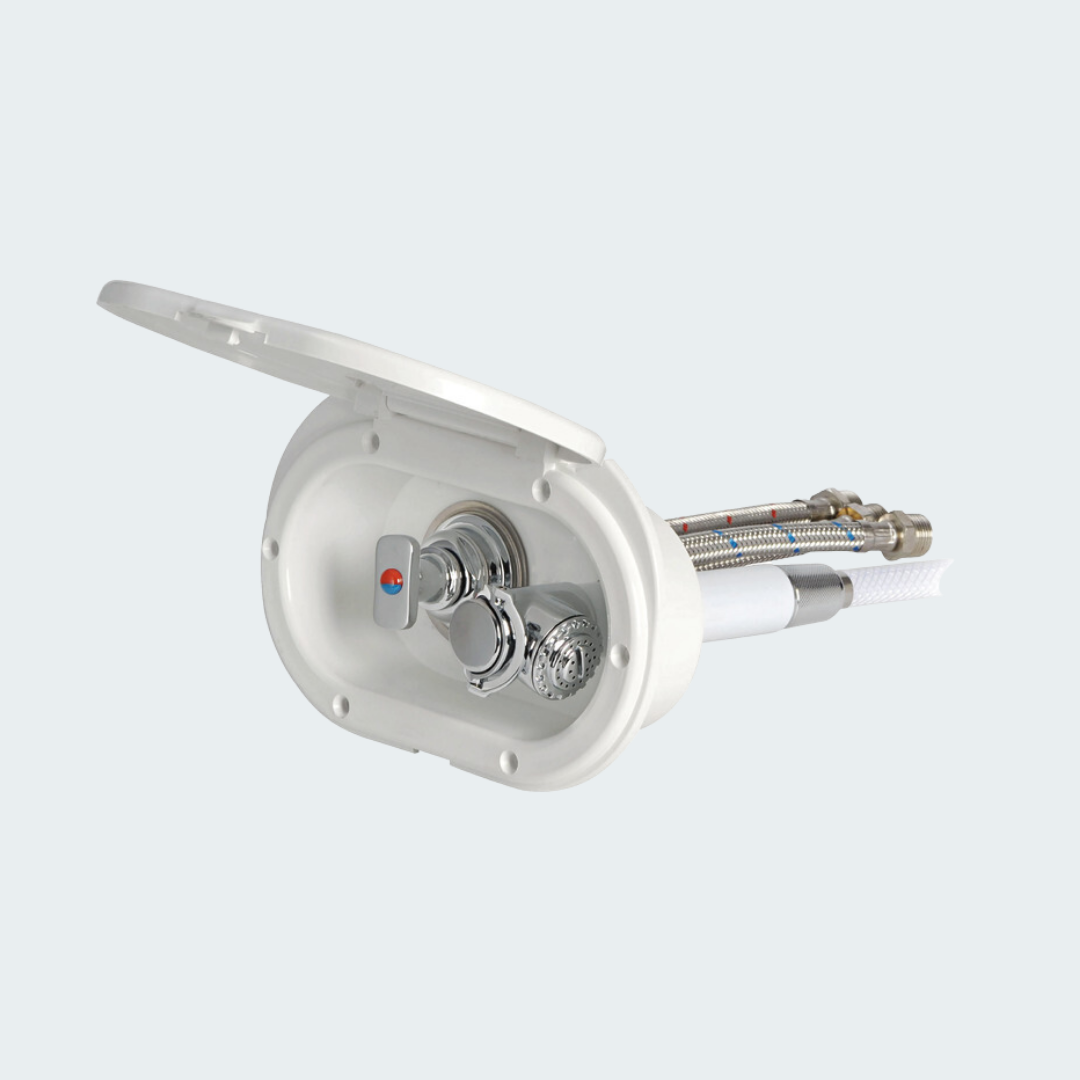 Oval Deck Shower With Mizar Mixer