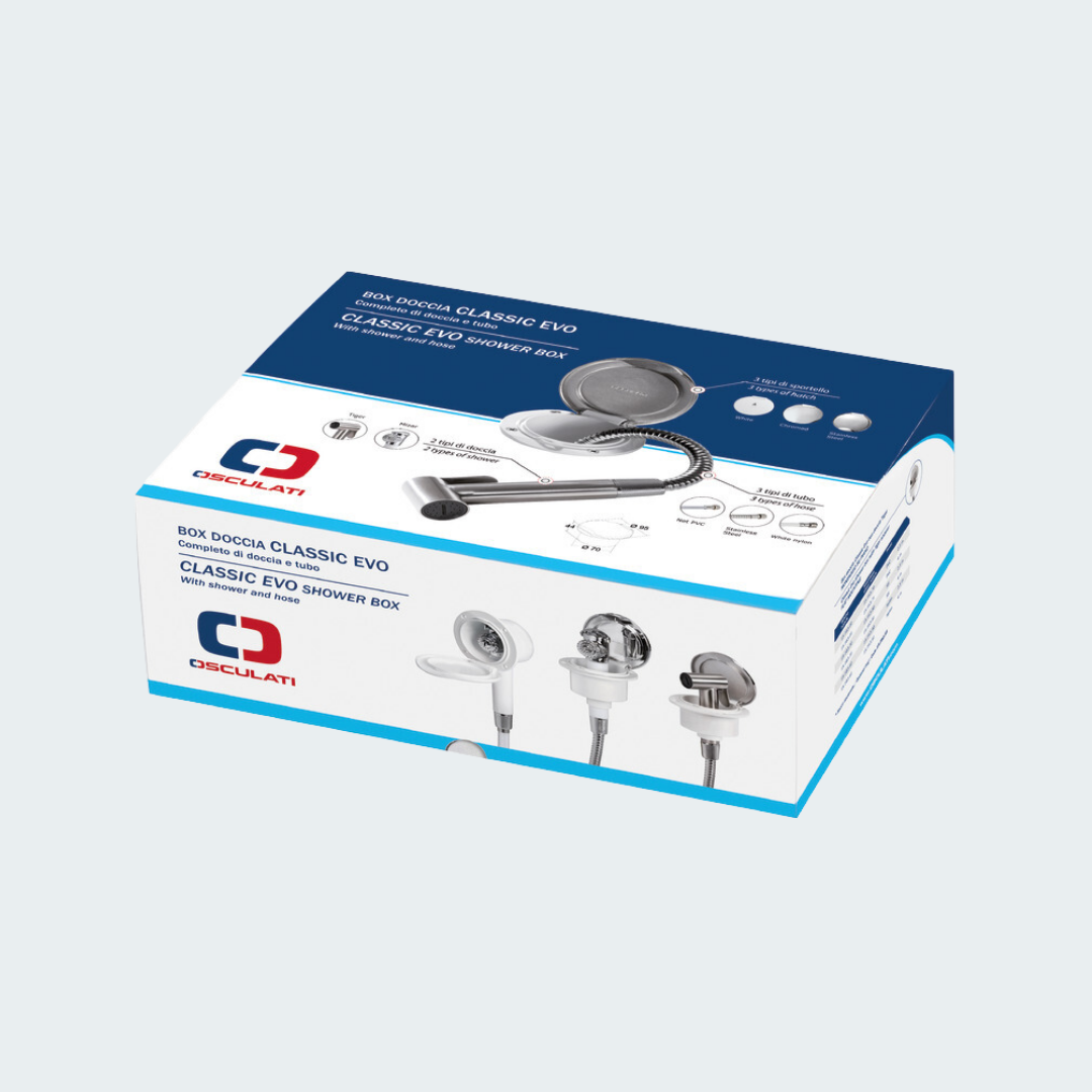Classic Evo White Deck Shower Wall Mounting