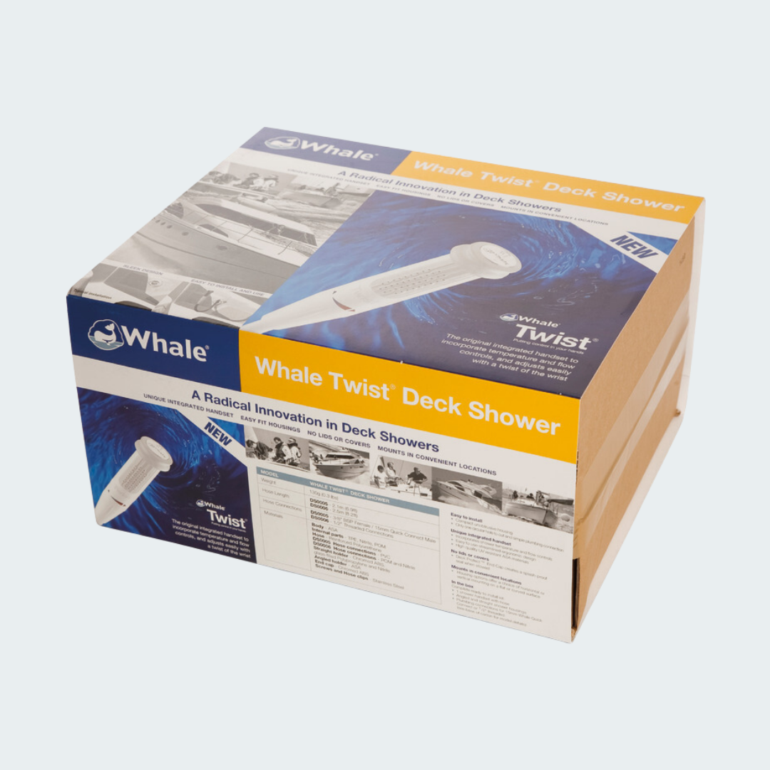 Whale Twist Angled Shower Hot/Cold Water