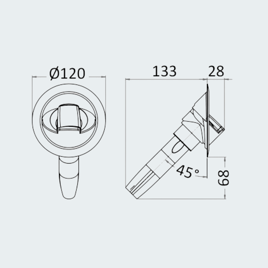 Saturn Shower w/Vertical Mixer White