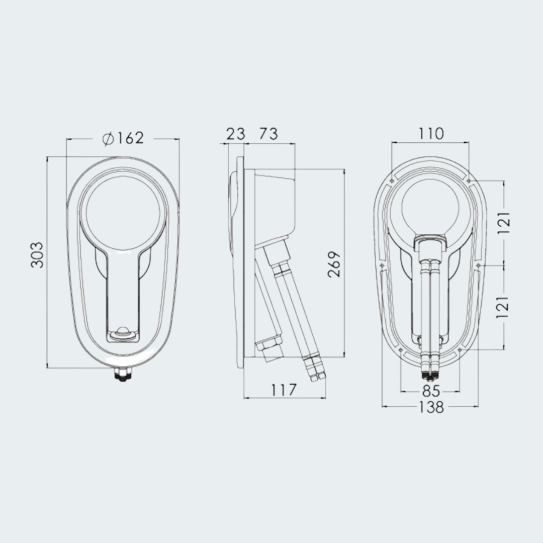 Adriana Recess-fit Deck Shower