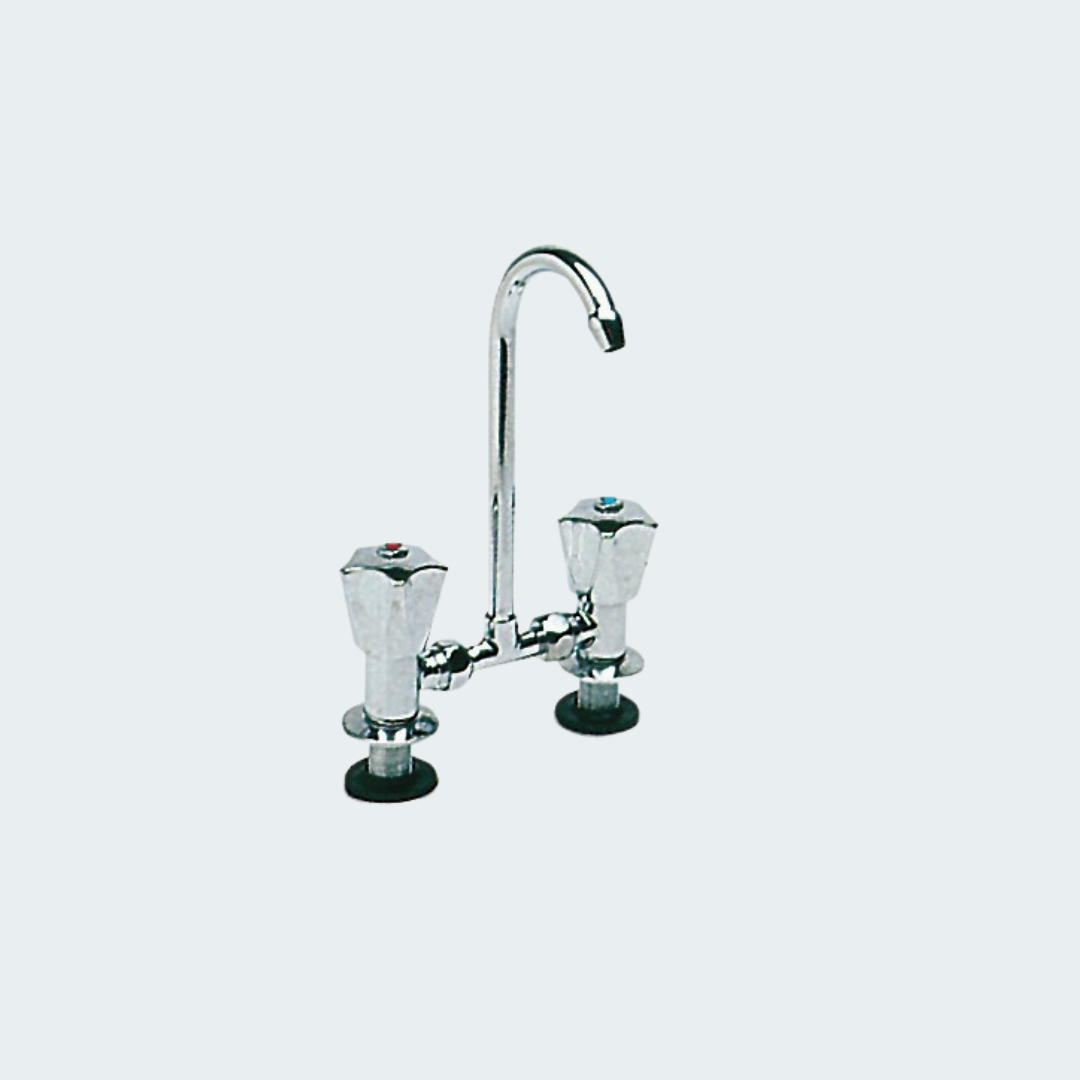 Swivelling Spout Tab Chromed Brass Cold/Hot