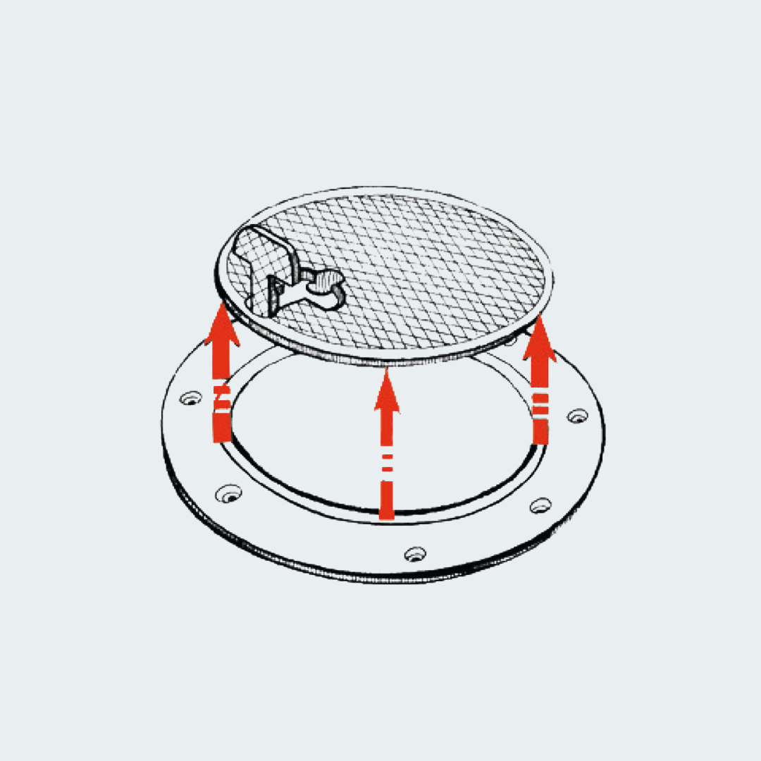 Inspection Hatch w/cover White 265 x 215 mm