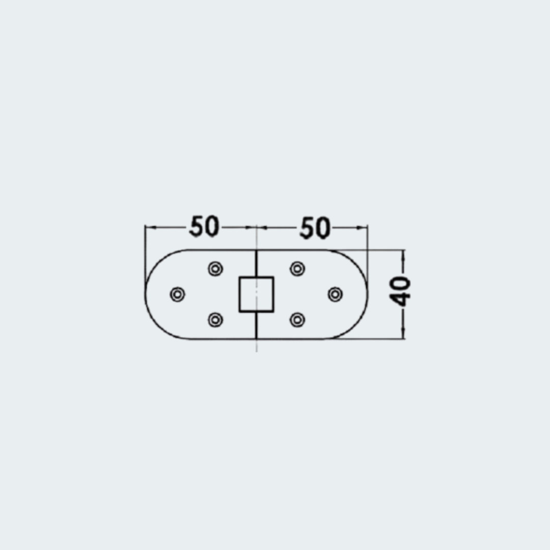 Microcast Hinge 100 x 40 mm