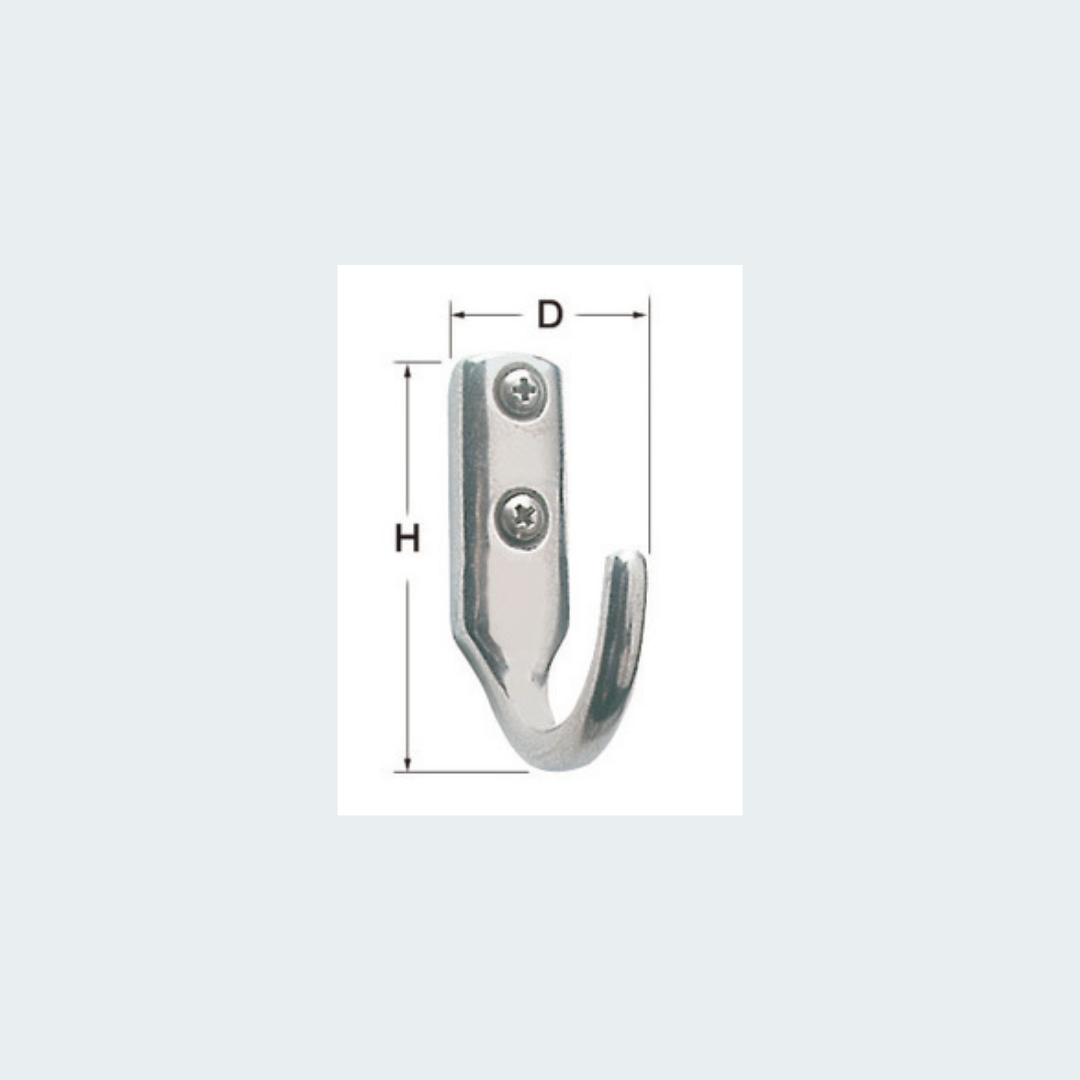 Polished SS Hook 25x41 mm