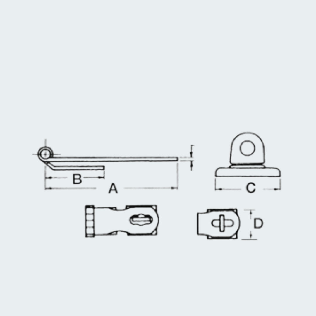 SS Peak Hasp 64x29 mm