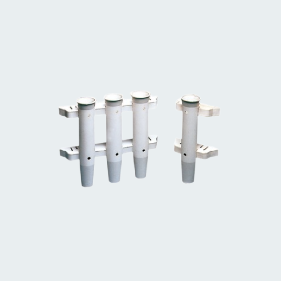 Rod Holder Bulkhead Mounting White Plastic