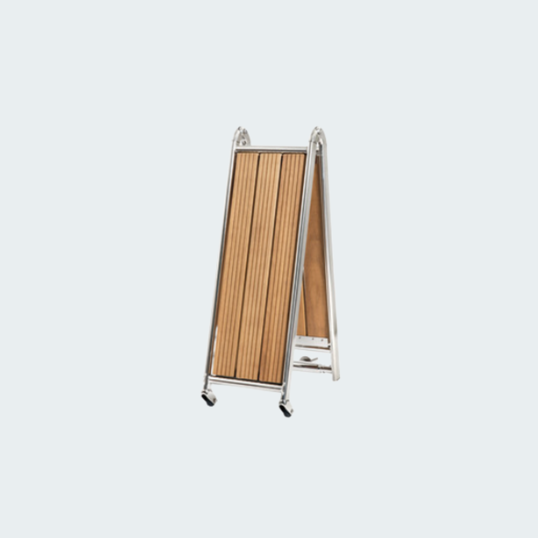 Foldable Gangway AISI316/iroko