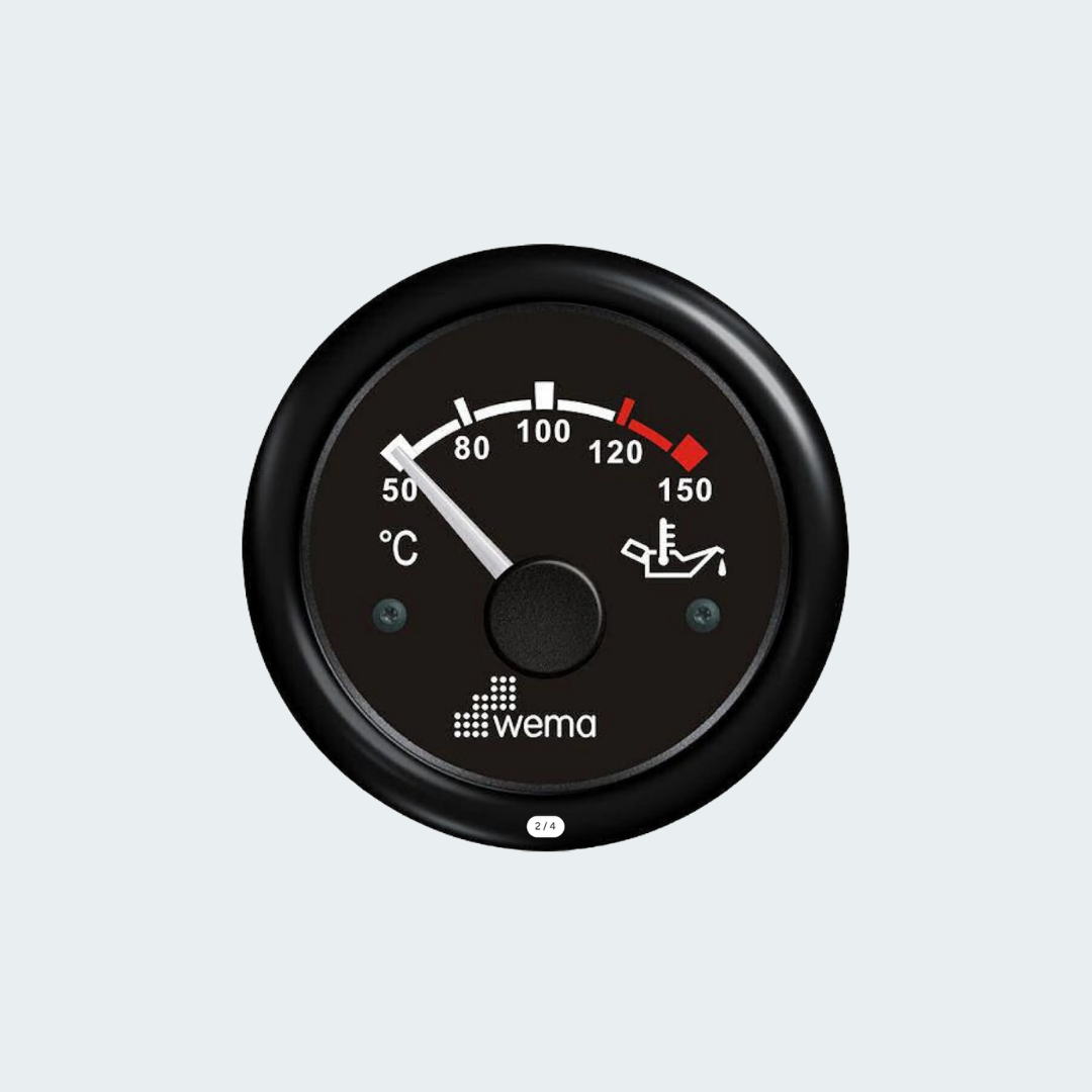 Wema Oil Temperature Gauge Black