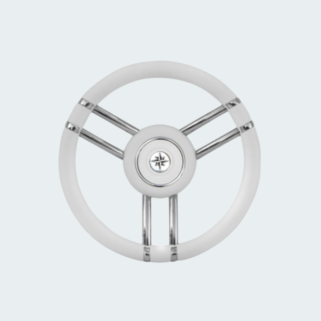 Apollo Steering Wheel SS+polyurethane Ø350mm White