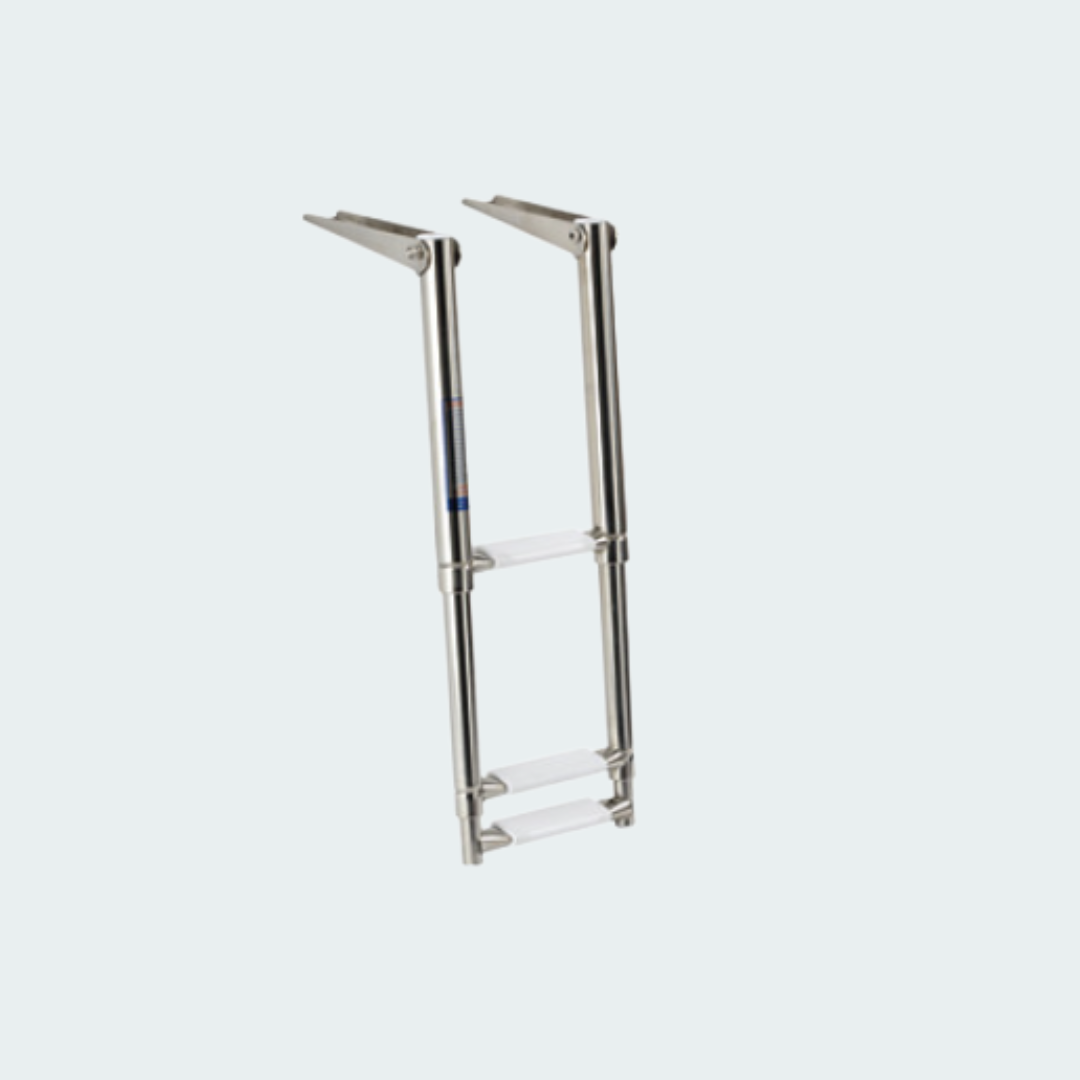 Telescopic Narrow Ladder AISI316 3 white steps