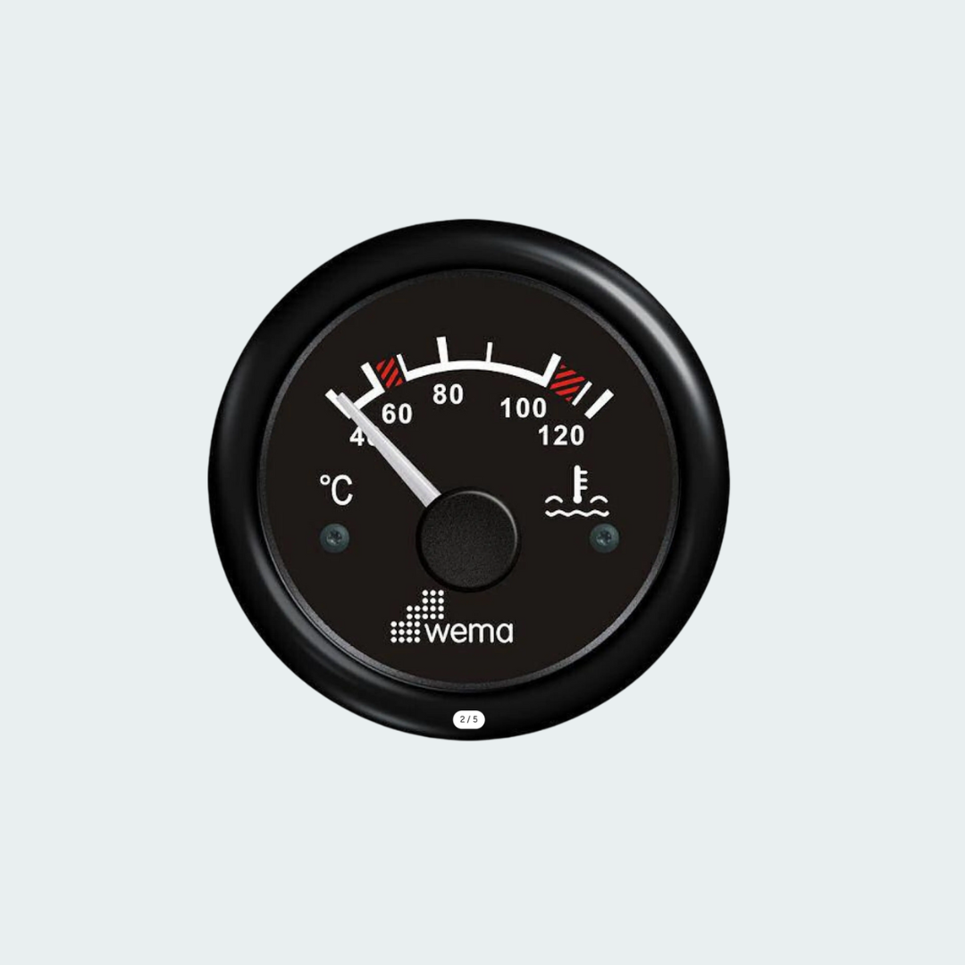 Wema Water Temperature Gauge Black