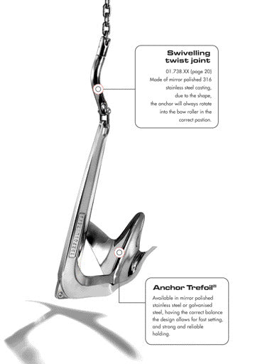 Trefoil® Anchor Made Of Mirror-polished Stainless Steel