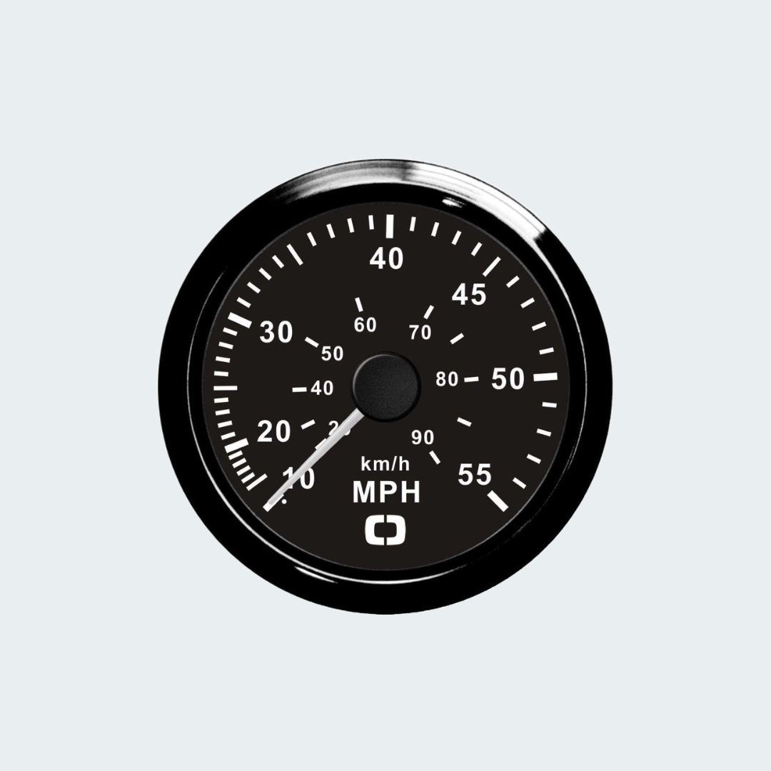 OSCULATI Pitot Speedometer 0-55 MPH black/black
