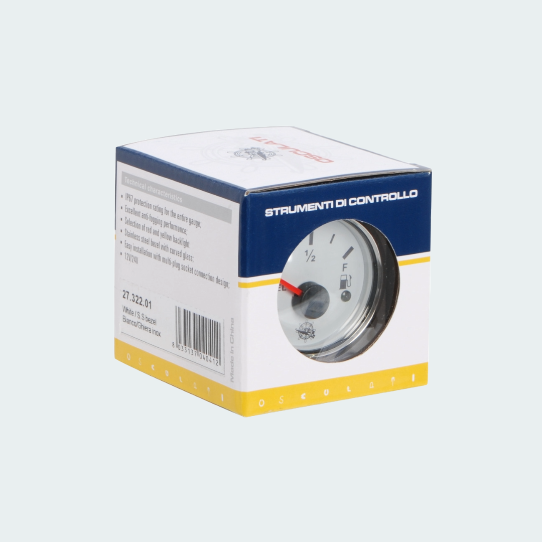 OSCULATI Fuel level gauge 240/33 ohm white/glossy