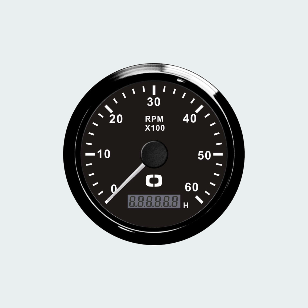 OSCULATI Revolution Counter 0-6000 RPM black/black