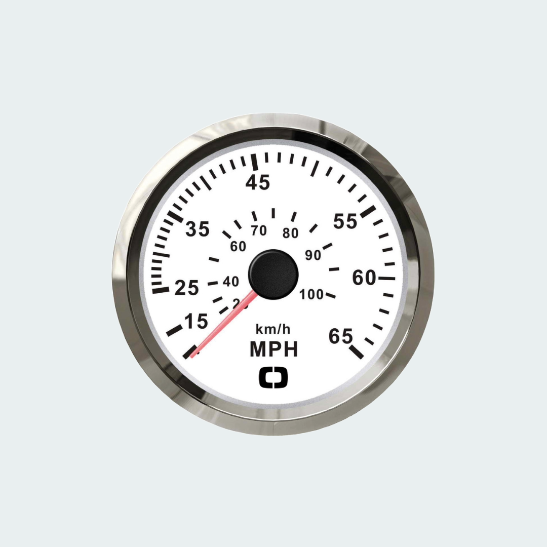 OSCULATI Pitot Speedometer 0-65 MPH white/glossy