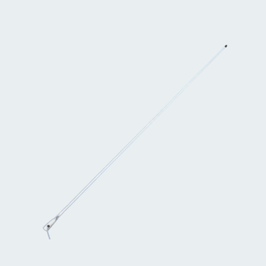 Glomex RA400 VHF Antenna, White, 1,5M , with Nylon Ferrule and 4,5m Coax Cable