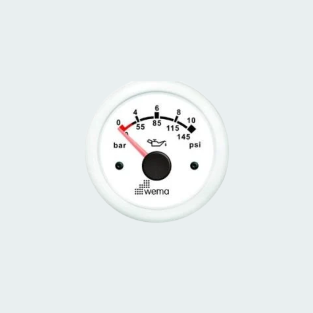 Wema Oil Pressure Level Gauge White
