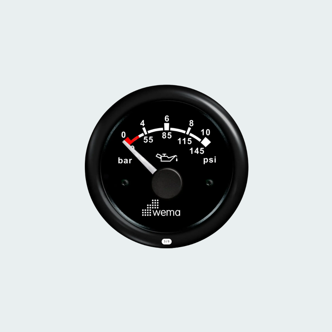 Wema Oil Pressure Level Gauge Black