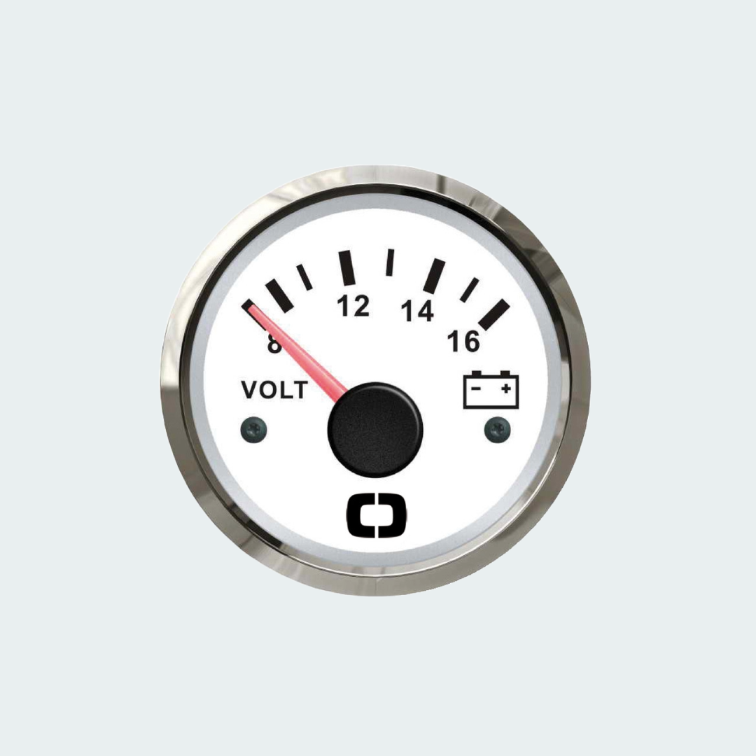 OSCULATI Voltmeter 8/16 V white/glossy