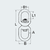 AISI316 Double-eye Swivel