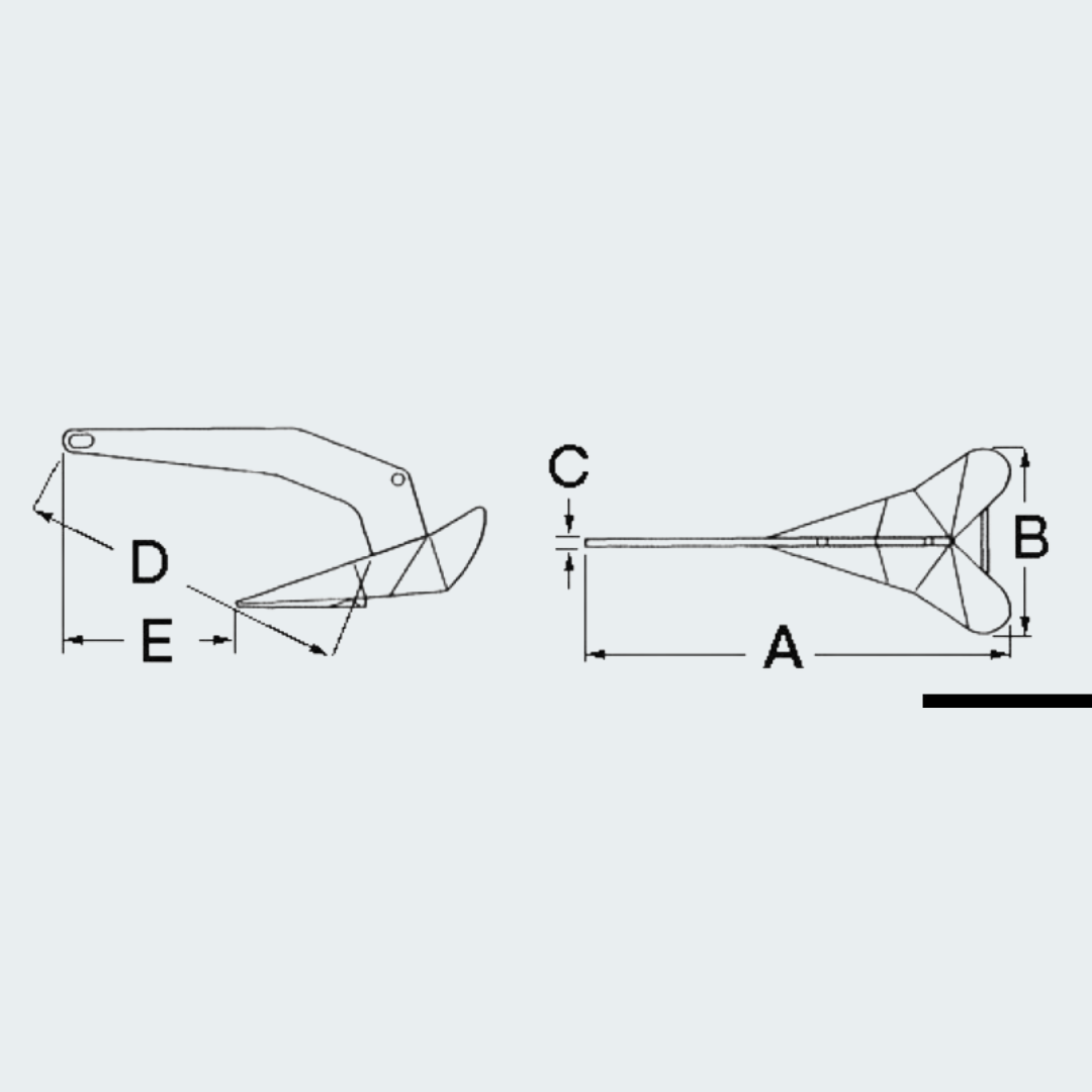 LEWMAR Delta® Zinc-plated Steel Anchor