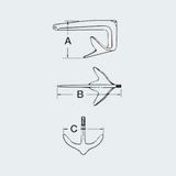 Trefoil® Anchor Made Of Mirror-polished Stainless Steel