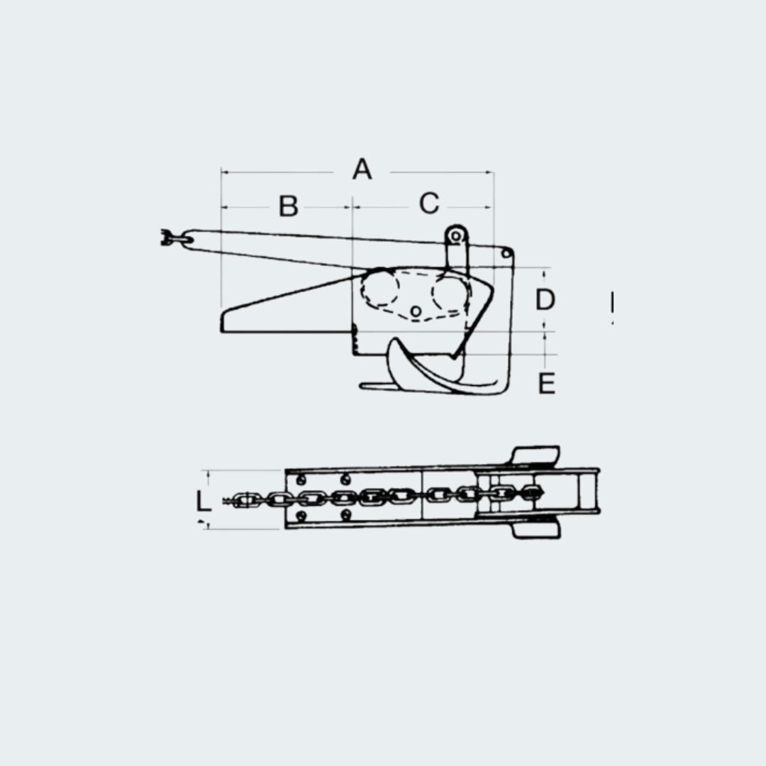 Bow Roller With Anchor Locker Kit 12KG