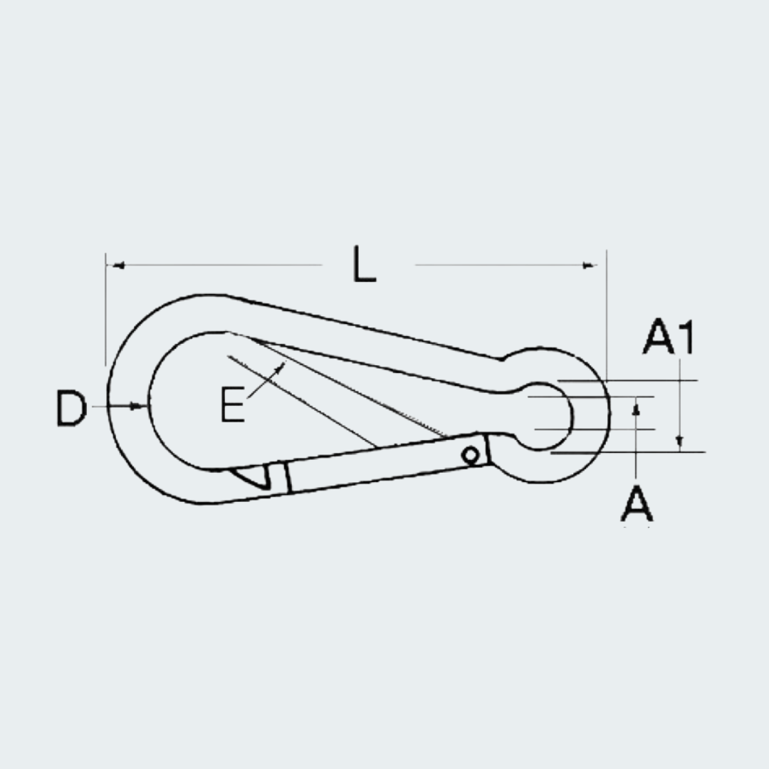 Carabiner Hook Polished AISI 316