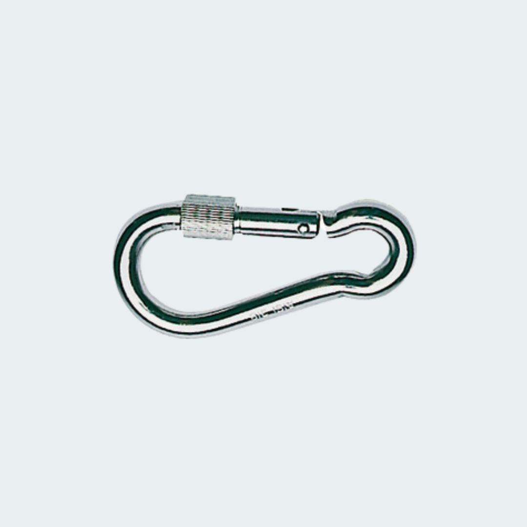 Stainless Carbine Hooks With Screw Safety Sleeve