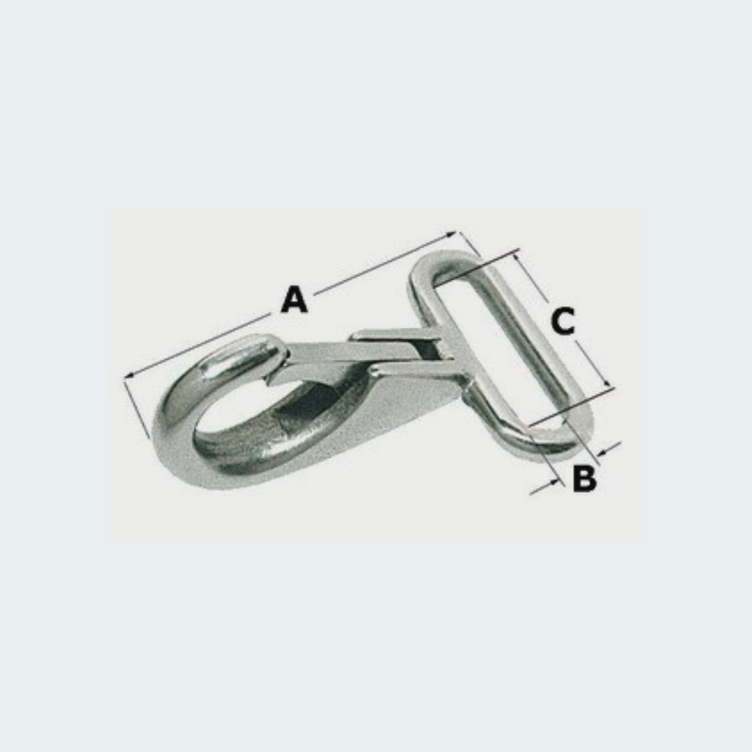 Snap-hooks With Flat Eye to Fit Belts