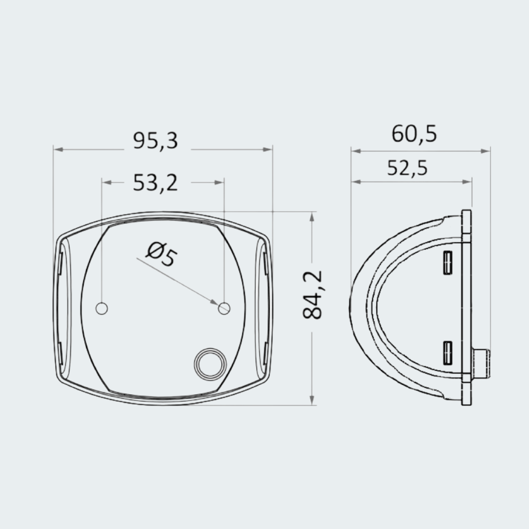 Sphera II Stainless Steel 112.5° Red Navigation Light