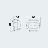 Sphera Grey/112.5° Red Navigation Light (RAL 7042)