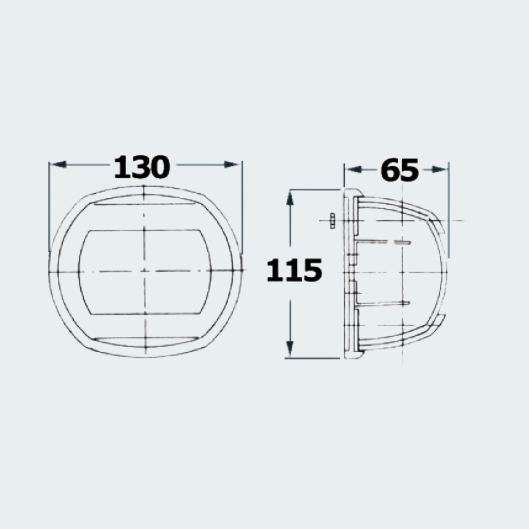 Maxi 20 AISI316 225° White Navigation Light