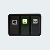 Toggles With Lighted Symbols White