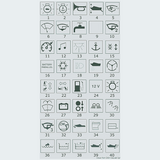 Toggles With Lighted Symbols Black