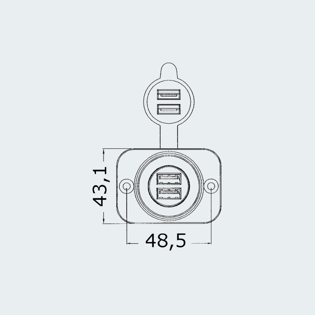 Double USB Socket
